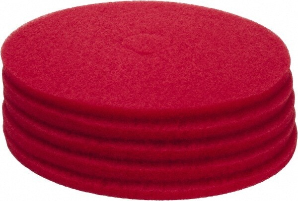 PRO SOURCE High Gloss Floor Machine Buff: 5 Pack, Fine Red Polyester, 19" Diam