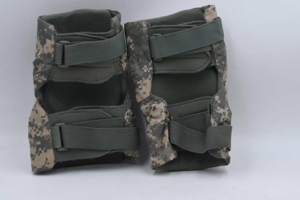 USGI Military Tactical Combat Knee Pads Pair, ACU Pattern, RFI Issue, Large