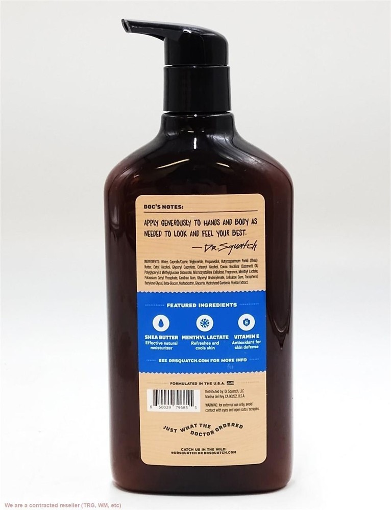 DR. SQUATCH Hand Lotion - Fresh Falls - 10oz