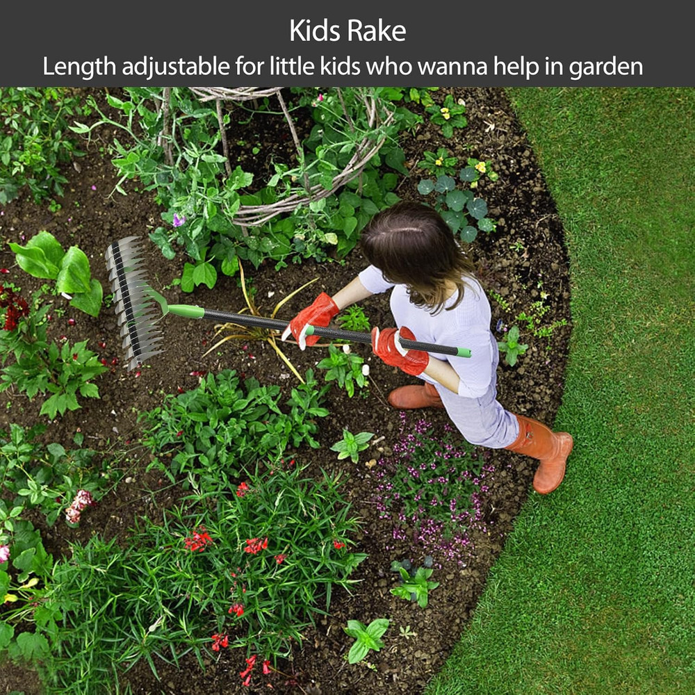 Thatch Rake for Lawns, Dead Grass Dethatcher Rake Removal Tool Heavy Duty Long H