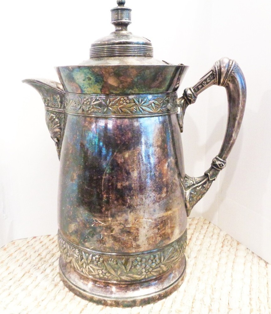 Simpson Hall Miller  Silver Plated Water Pitcher Jug #387