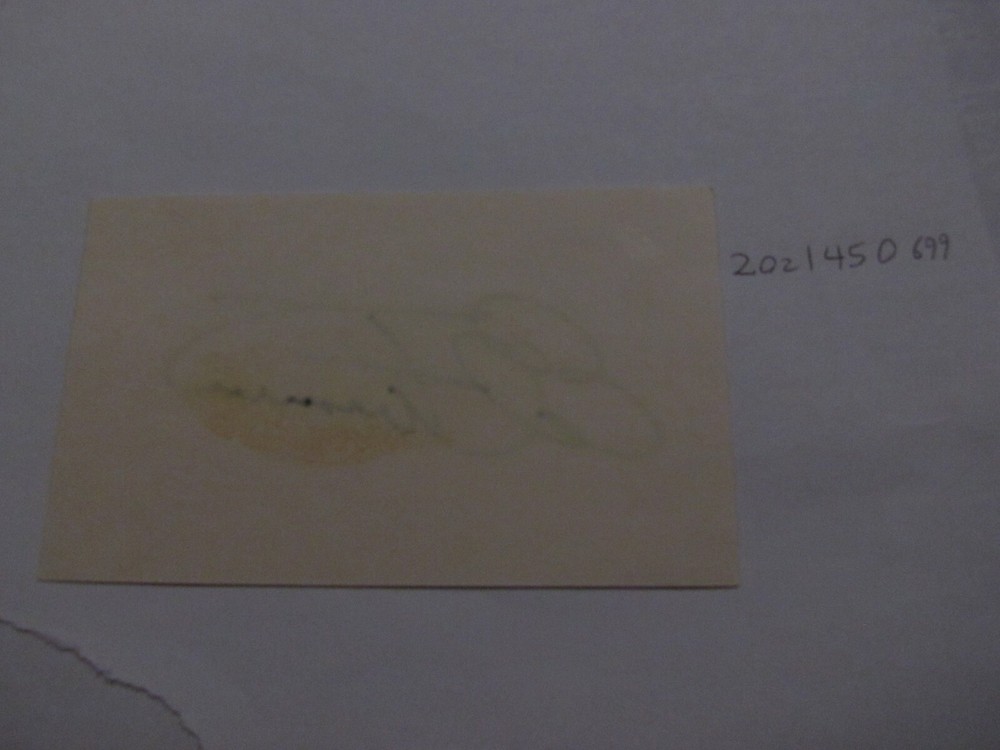 Ed Farmer signed Index Card JSA AUCTION CERTIFIED