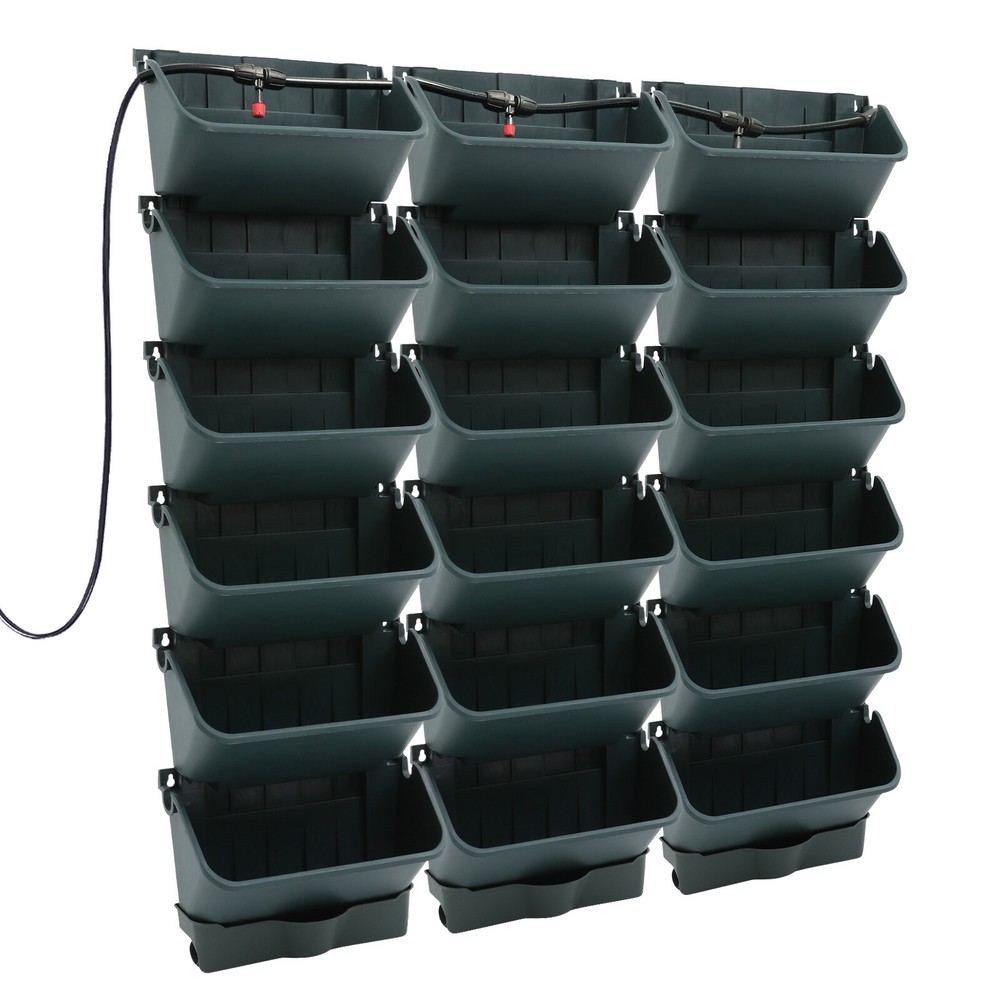 18-Pot Self-Watering Planter Wall-Mounted Automatic Irrigation System for Plants