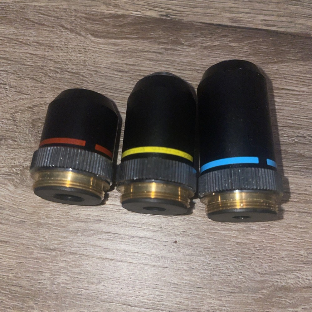 Microscope Objective Lens 3 Total From Same Microscope