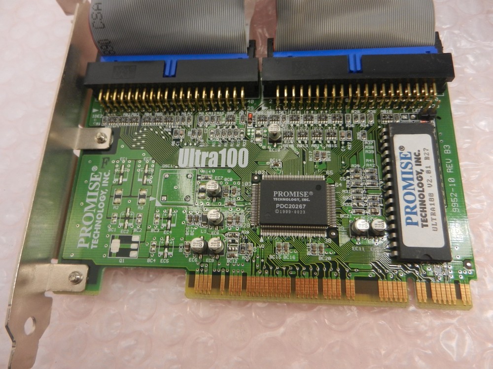 Promise Technology Fasttrak Ultra 100 Ide PCI Board Raid Controller Card & Cable