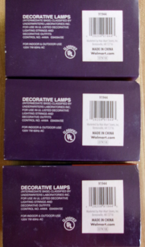12 Blue Replacement Ceramic Bulbs C9, 120V Christmas Lights