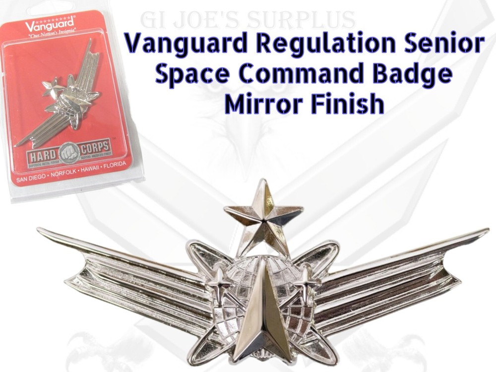 US Air Force USAF Regulation Size Senior Space Command Badge Authentic New 3C2