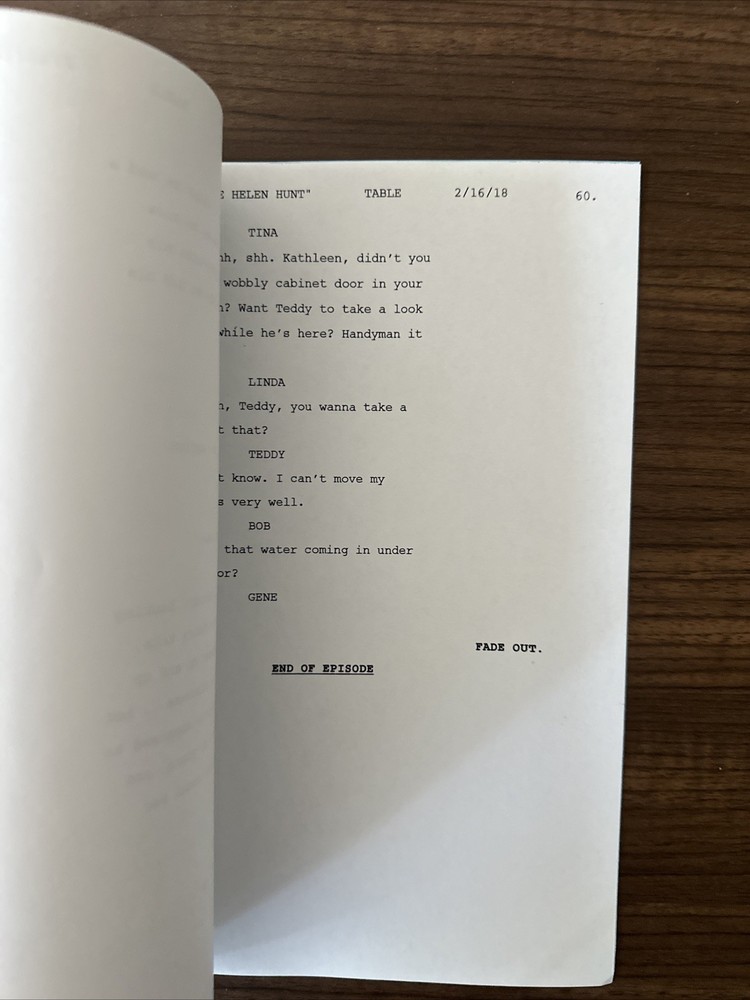 ORIGINAL 2018 Bob’s Burgers Table Read Script Fox Screenplay The Helen Hunt