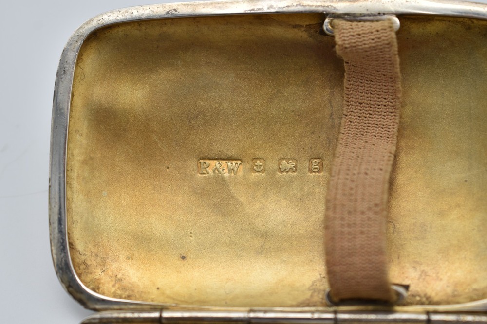 Antique Solid Silver Curved Cigarette Case 1906 Patterned Scroll Engraved Edward