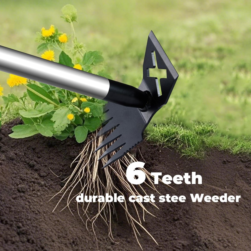 Weed Puller Tool with Long Handle, 60'' Weed Remover Weeding Tool, Heavy Duty...