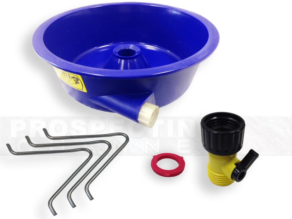 BLUE BOWL PAN GOLD Prospecting CONCENTRATOR + Standard Hardware