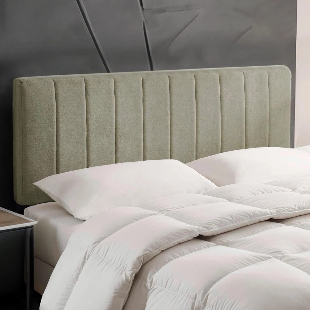 Upholstered Queen Headboard - Easy Assemble Channel Stitched Headboard Queen ...