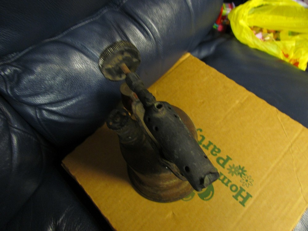 Vintage Antique Turner Brass Soder Torch Gas Blow Torch (1)