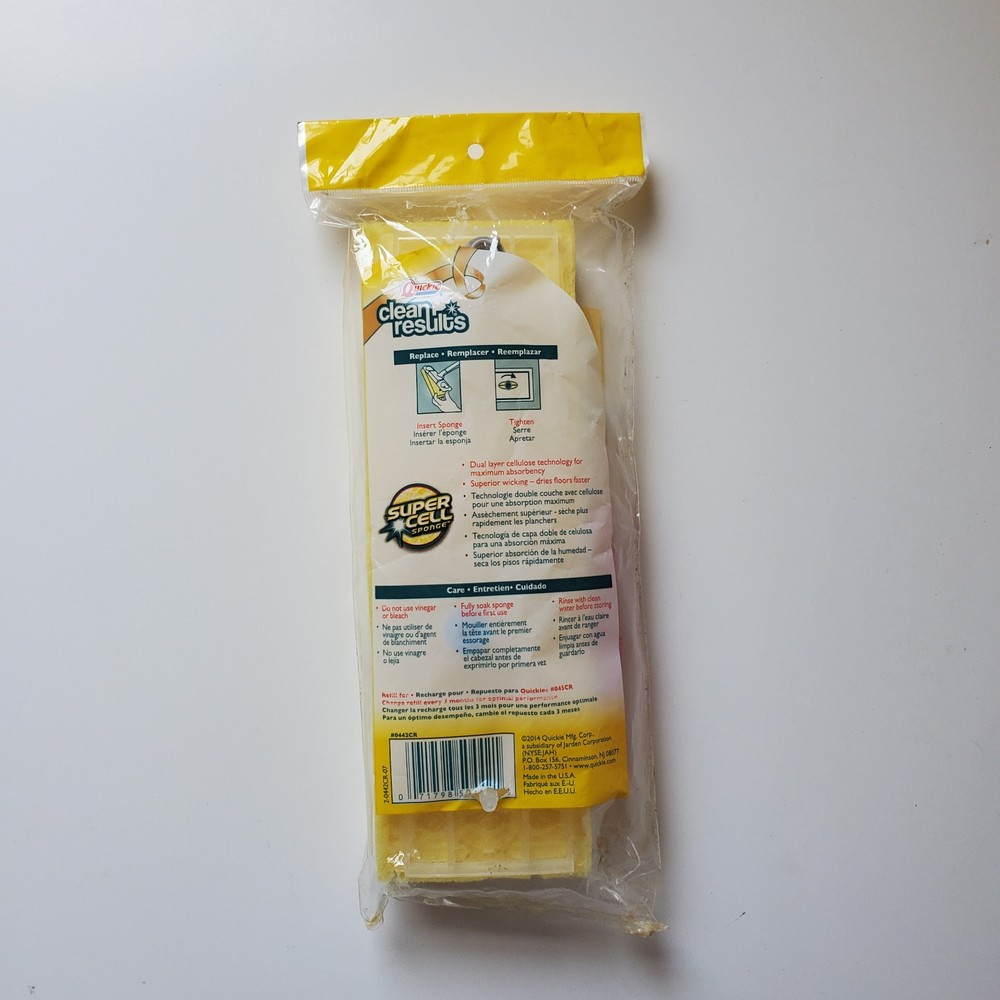 Quickie Type S Refill Clean Results Automatic Sponge Mop Super Cell Sponge New *
