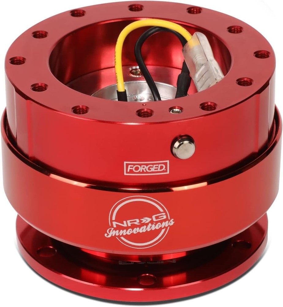 NRG Innovations SRK-200RD-TI Quick Release Steering Adapter - Red & Titanium