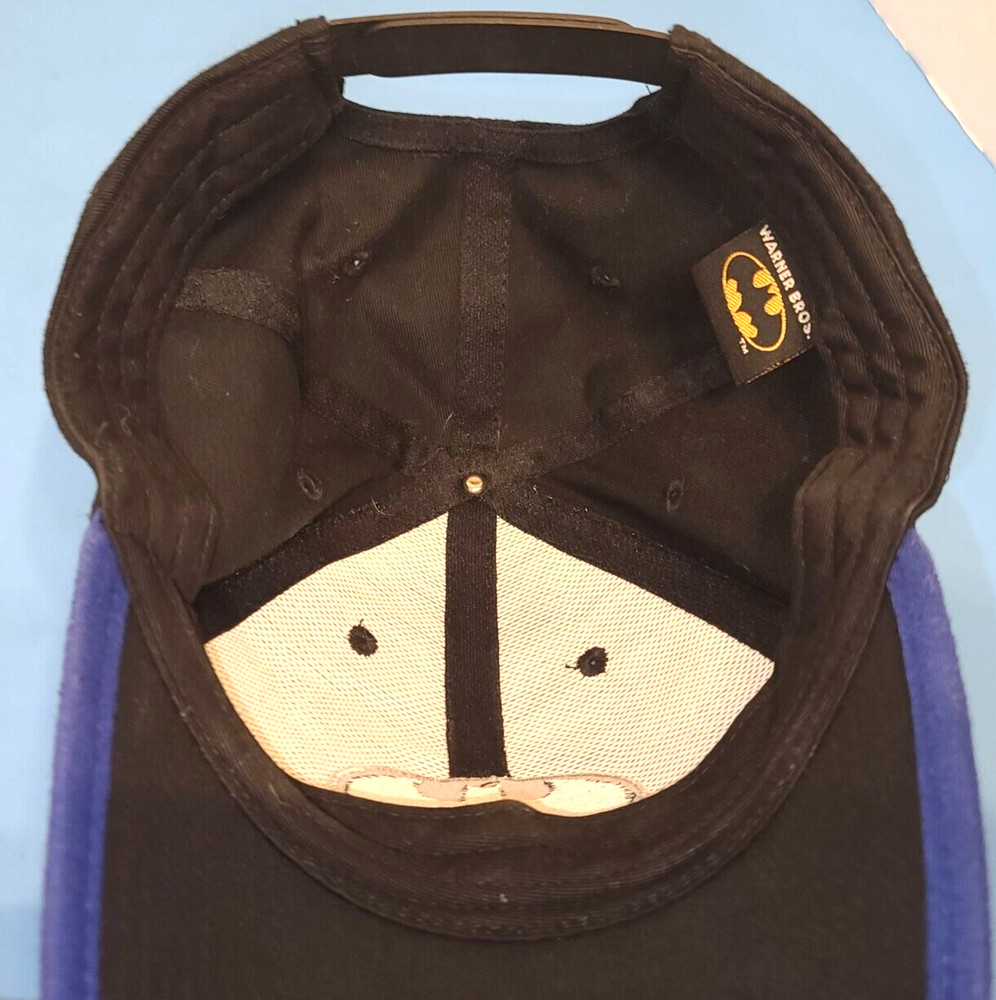 Vintage Batman DC Comics Snapback Cap Hat 2000 Dark Knight Comic Book blue black