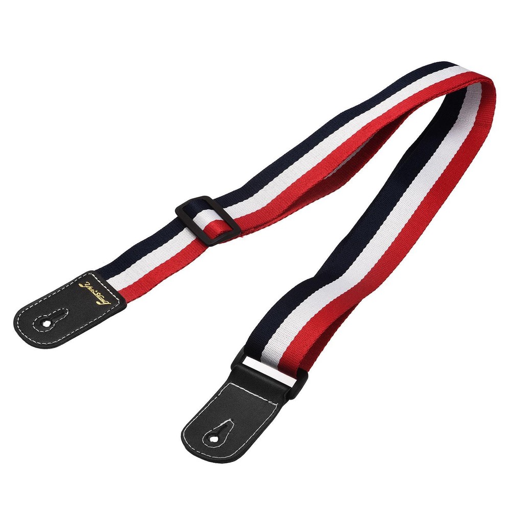 Guitar Shoulder Straps Belts Guitar Adjustable Strap Red White Blue