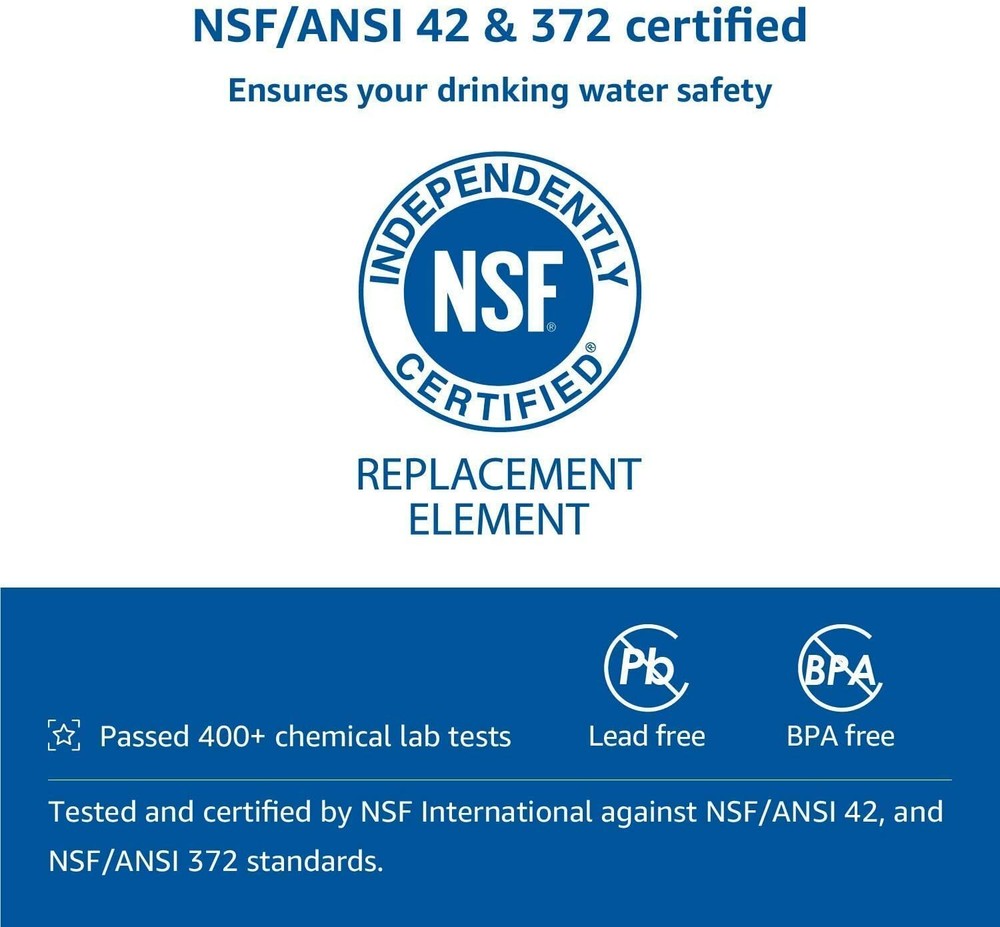 Waterdrop RV Inline Water Filter with Flexible Hose Protector, NSF Certified