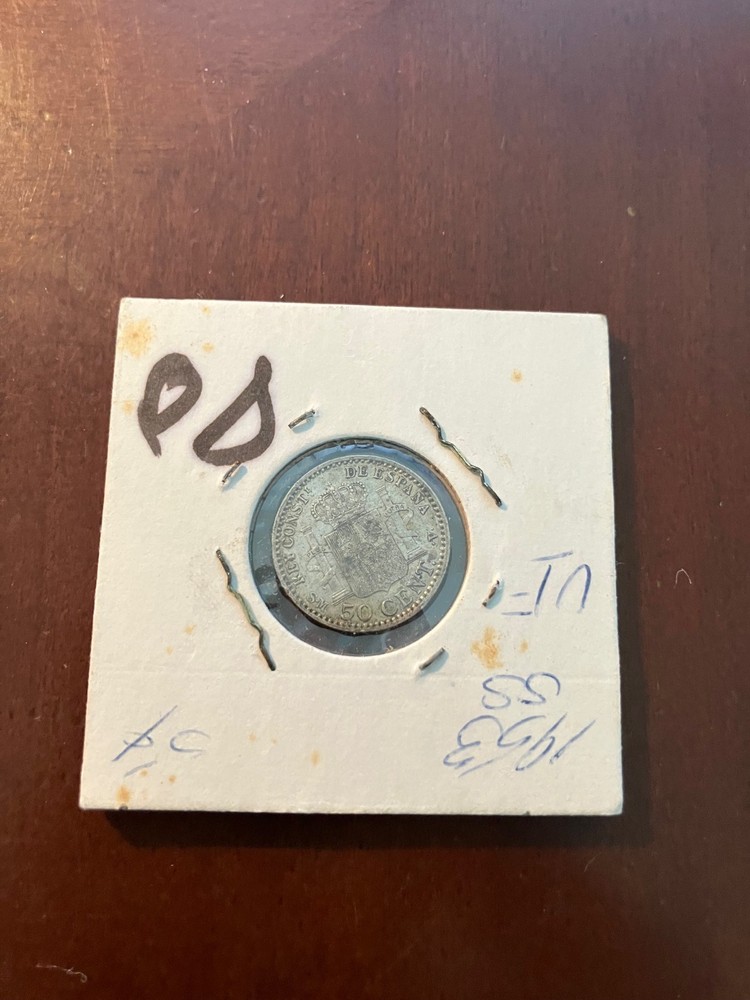 Spain 1900 50 Centavos 83.5% Silver Better Grade