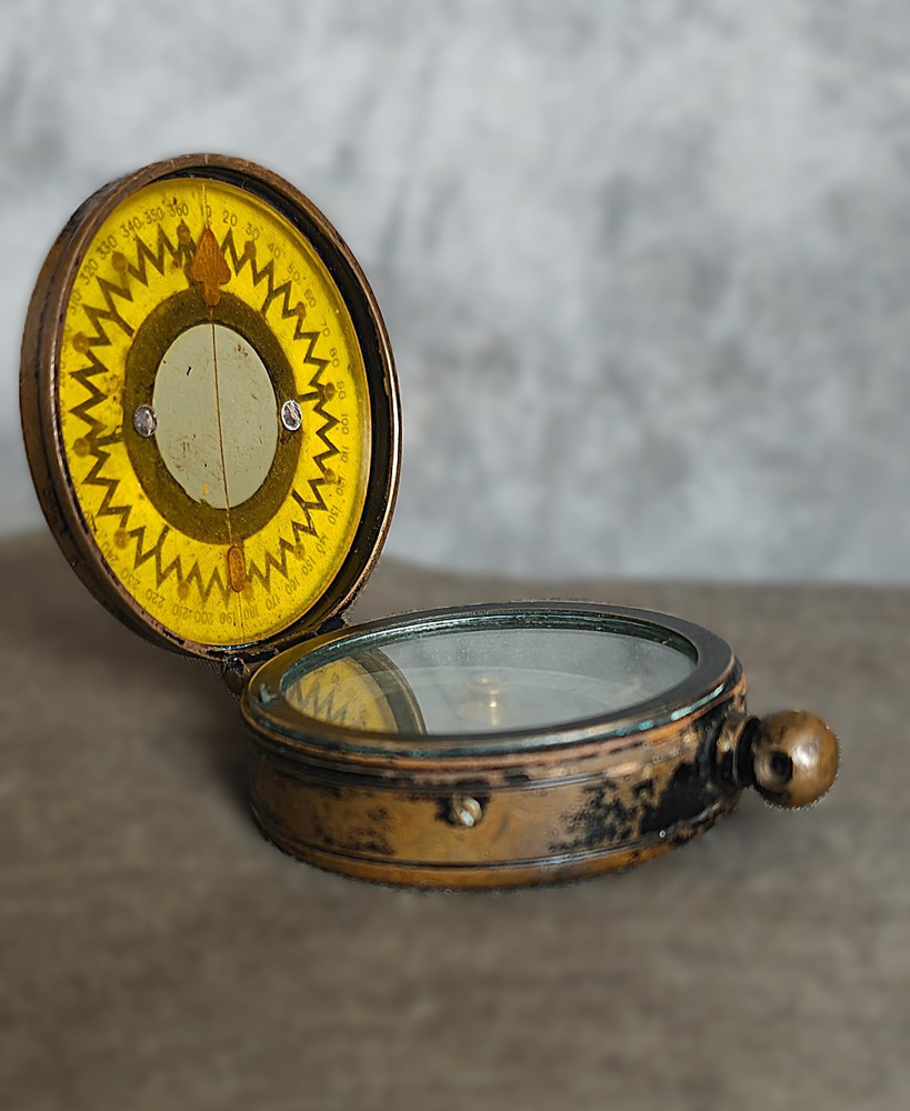 WWI British Army Brass Marching Compass - Magnapole
