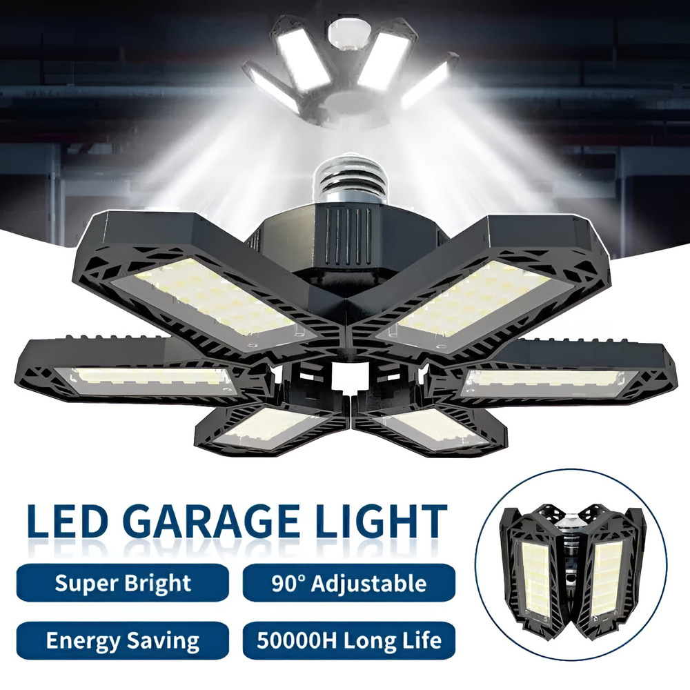 Foldable LED Garage Light 32W 178 LED E27 E26 Bulb 360 Degree Lighting for Works