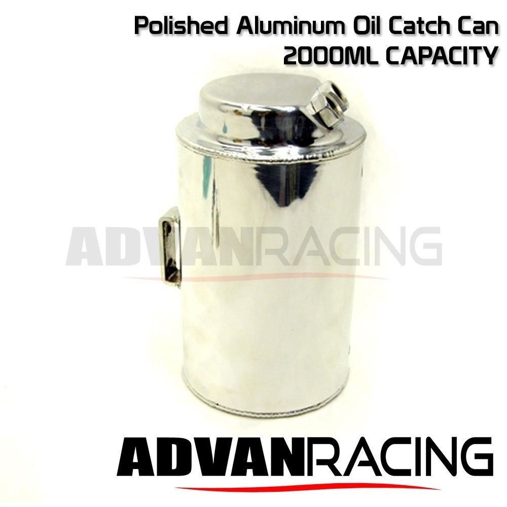 Universal Aluminum Oil Catch Can Type 4, 2000ML, Chrome