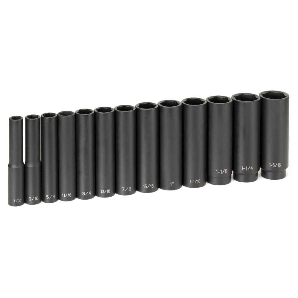 Grey Pneumatic 1/2'' Drive 13 Piece Extra-Deep Set