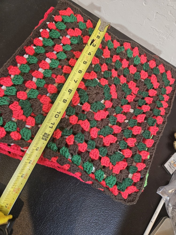 7 Vintage Crotchet 14" Squares