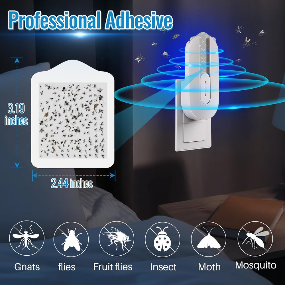 20 Pack Flying Insect Trap Refill Compatible with Bugmd No Buzz Zone Bug Trap...