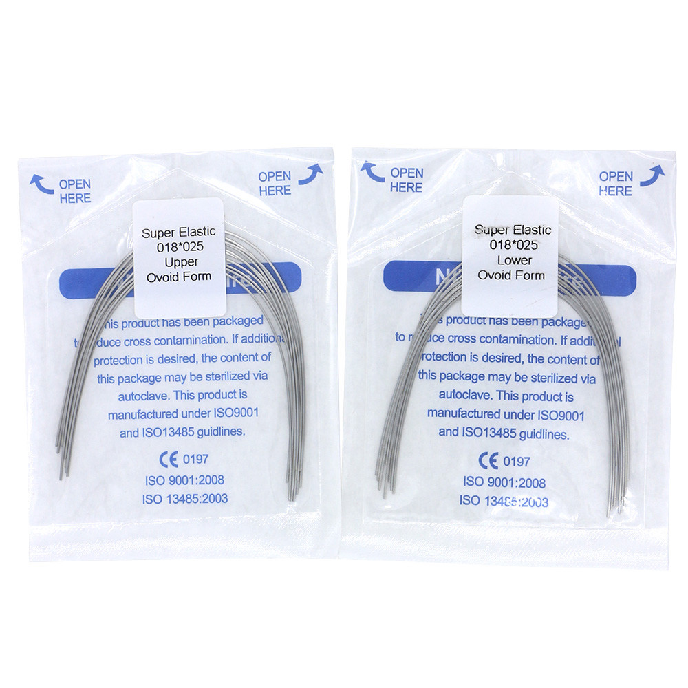 100pcs Dental UPPER orthodontic super elastic niti rectangular arch wire 018x025