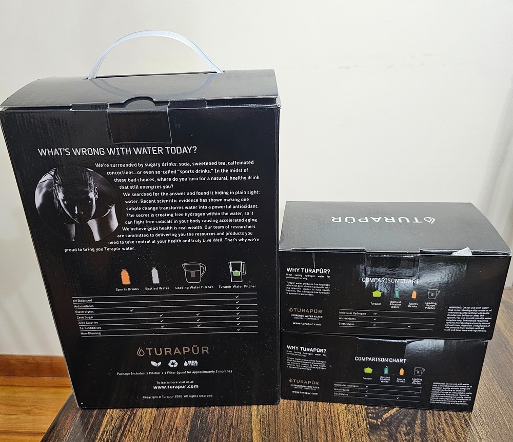 turapur hydrogen water filter 3 pack
