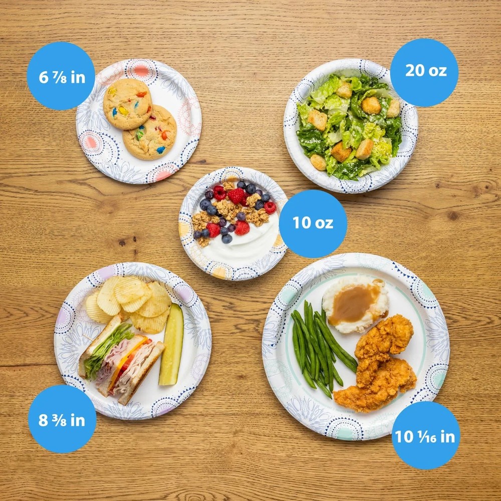 Great Value Disposable Paper Plates, 8.5", 300 Count
