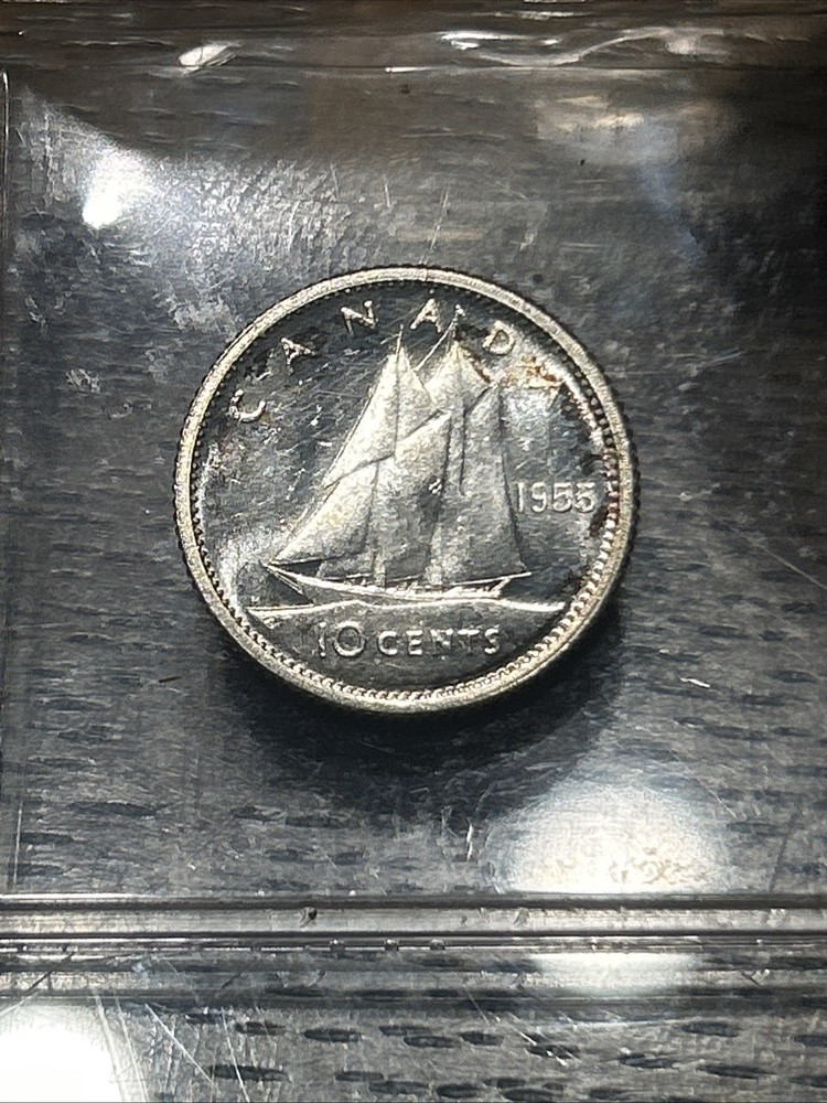 1955 Canada Silver 10 Cents PL? Cameo