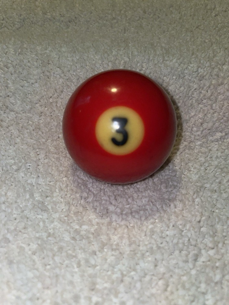 Vintage Pool Ball Number 3 Billiard