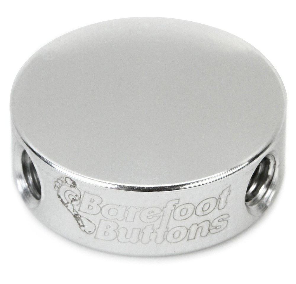 Barefoot Buttons V1 Mini Footswitch Cap - Silver (5-pack) Bundle