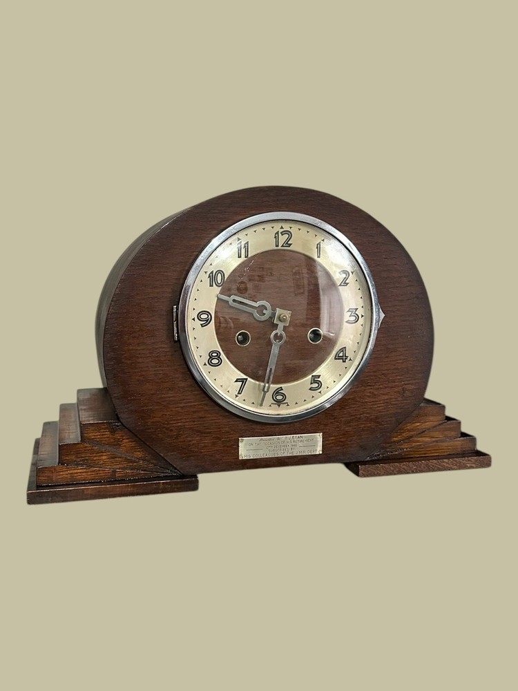 Black Forest Clock Co Art Deco Mantle Striking Hammer Clock