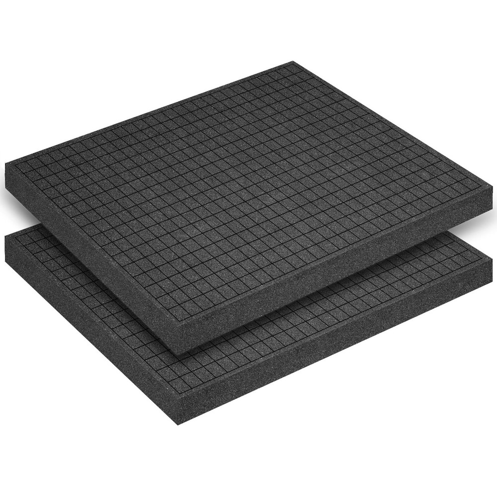 Polyurethane Foam Padding Pick Pluck Sheets Black 16x12x1 Inch Toolbox 2 PCS