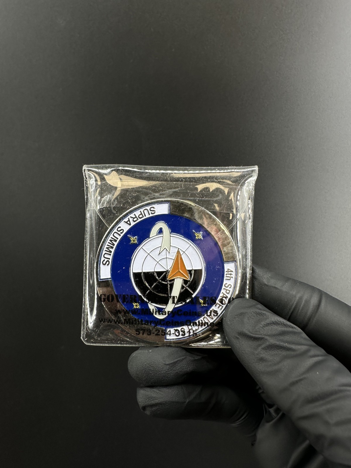 Rare Air force 4th Space Launch Squadron SQ Supra Summus Challenge Coin