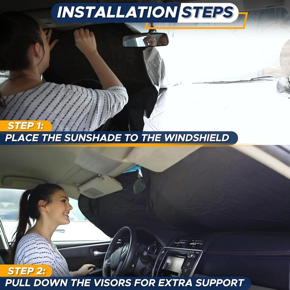 EcoNour Car Windshield Sunshade | Blocks 99% Heat & Keeps Interior Cool |