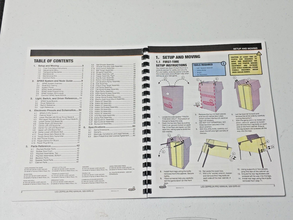 LED ZEPPELIN, PRO, STERN, SERVICE AND OPERATION MANUAL