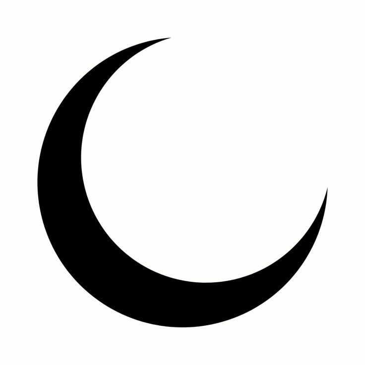 Crescent Shape Silhouette Wall Art Reusable Stencil - StencilAir