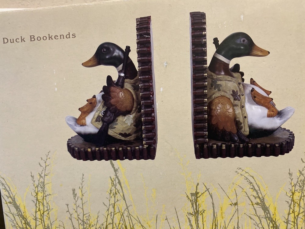 Classic Hunting Ducks Bookends Cracker Barrel New Open Box