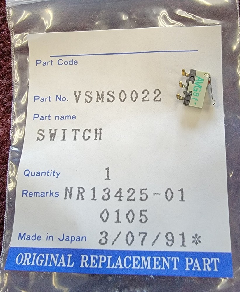 Panasonic VSMS0022 Camcorder Switch * NEW OEM PART *