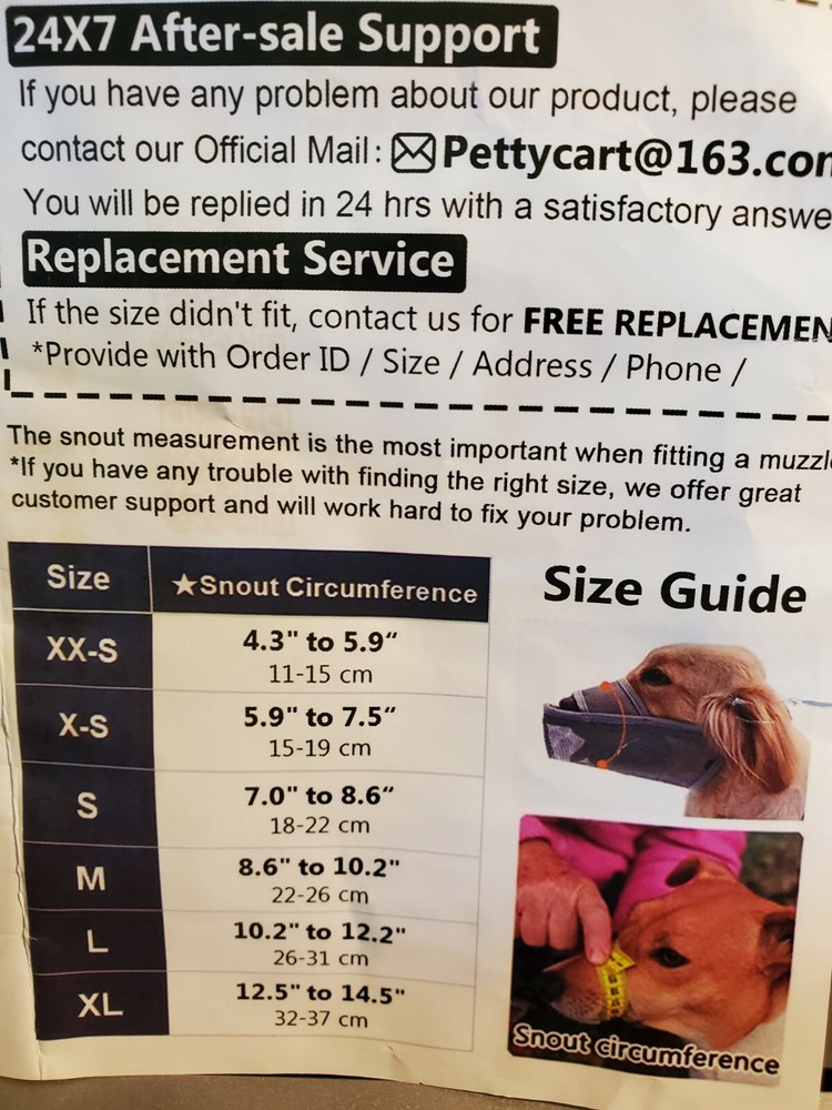 dog comfort muzzle size large