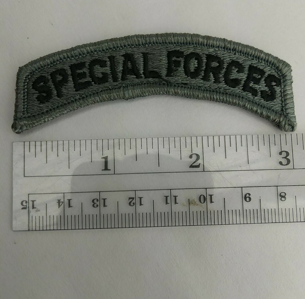 Special Forces Gray Black Grey Tab Patch U.S. Military