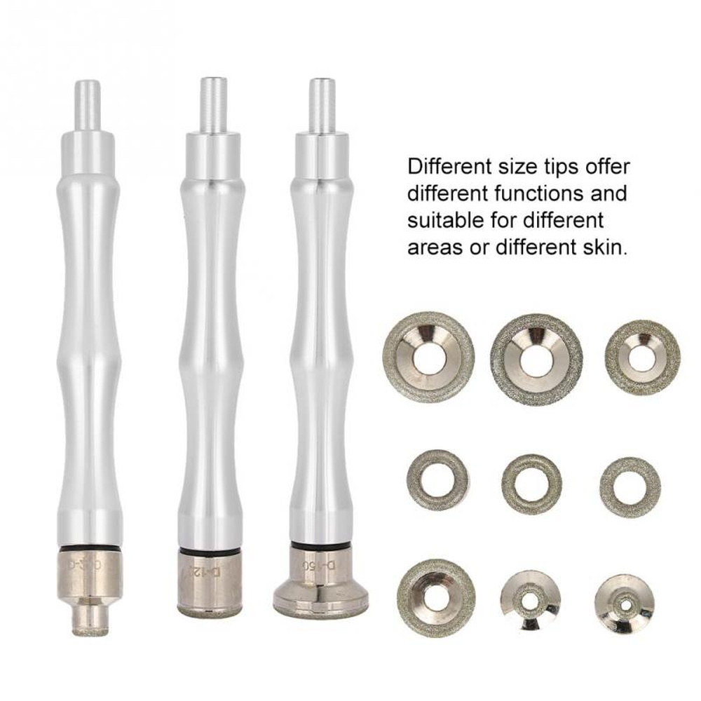 9 Tips 3 Wands Diamond Microdermabrasion Tips Diamond Wands Cotton Filter Tools