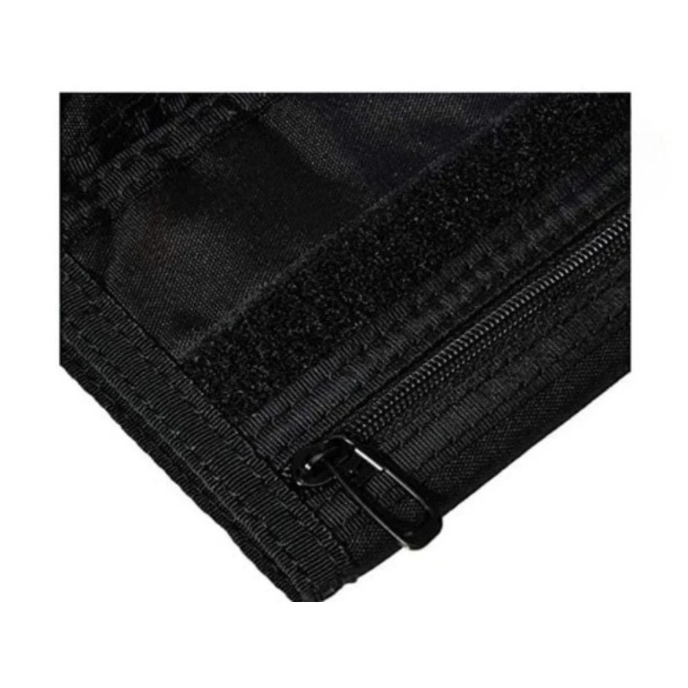 Nike Basic Black Tri-Fold Wallet – Zip Pocket & Closure – Unisex Compact