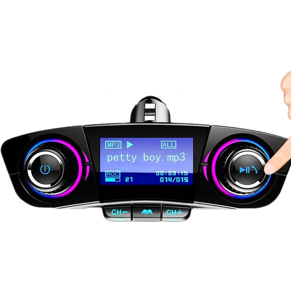 Car Audio MP3 Player FM Transmitter LED Screen Modulator Bluetooth Handsfree Aux