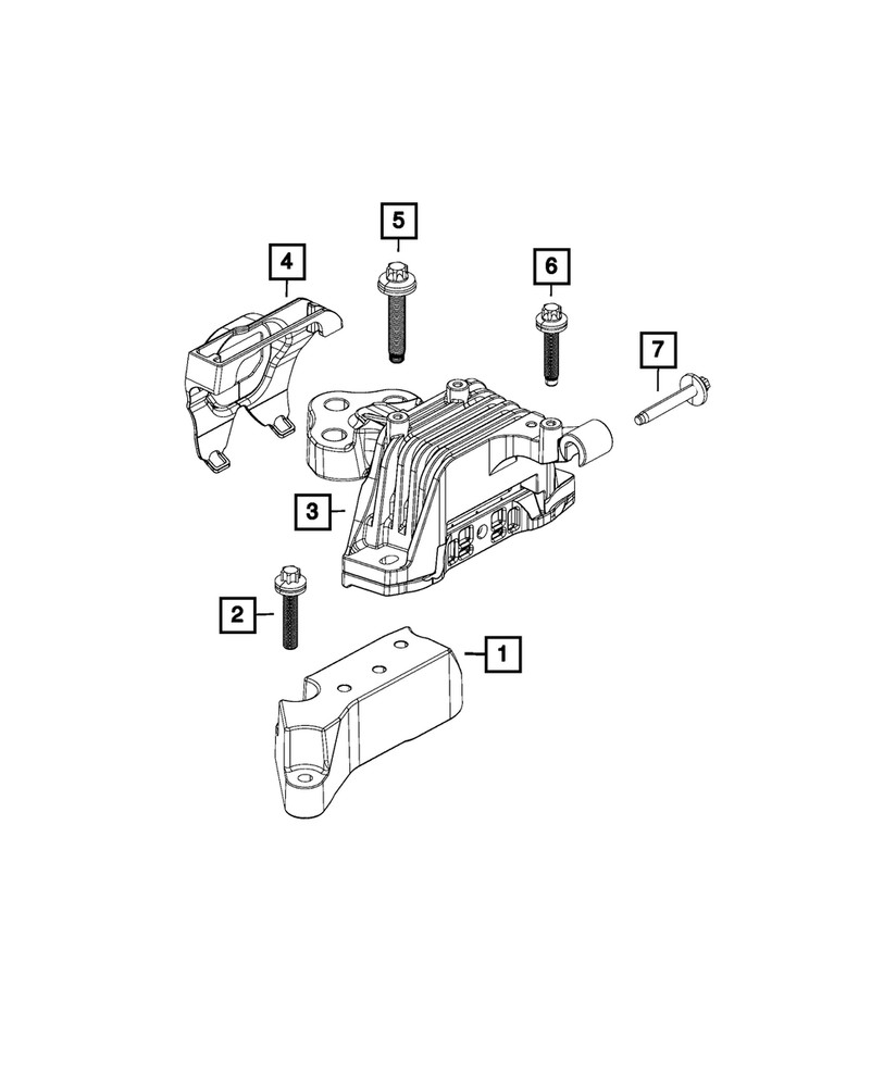 Genuine Mopar Transmission Mount Bracket 68363284AB