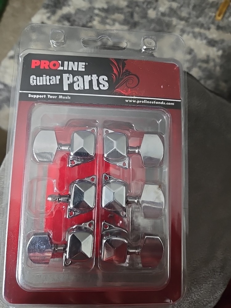Proline 3+3 Diagonal Mount Tuning Machines Chrome Guitar Parts PL7858